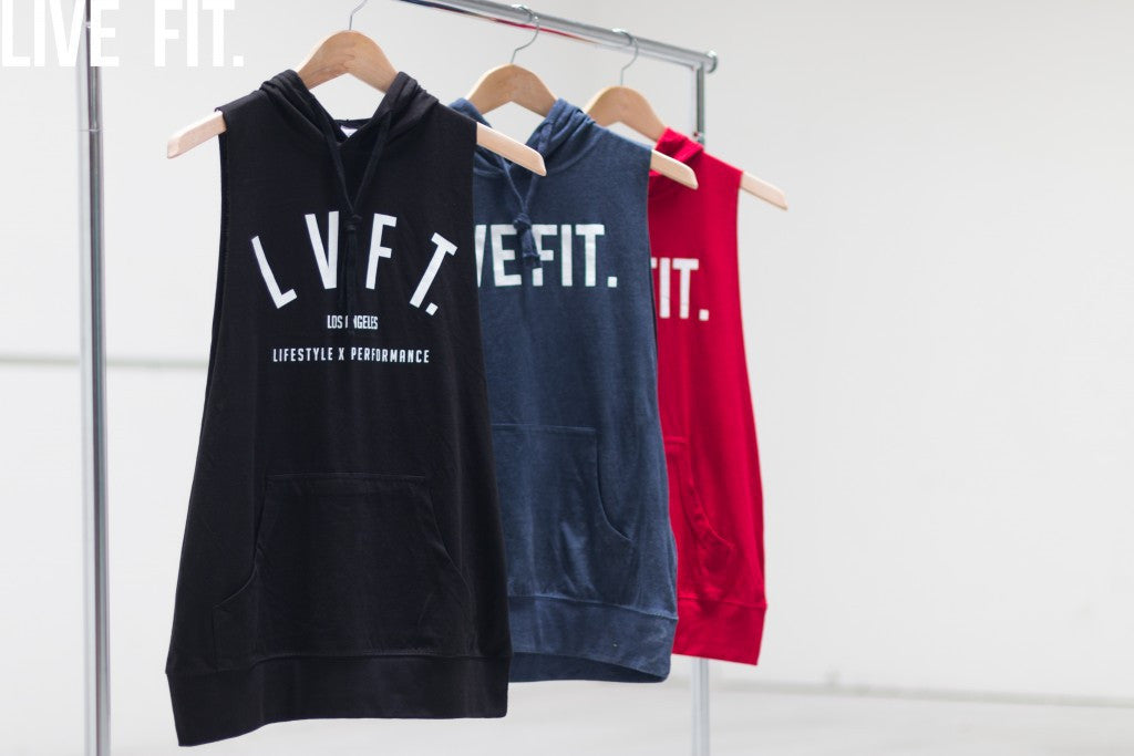 New Live Fit Sleeveless Hoodies.