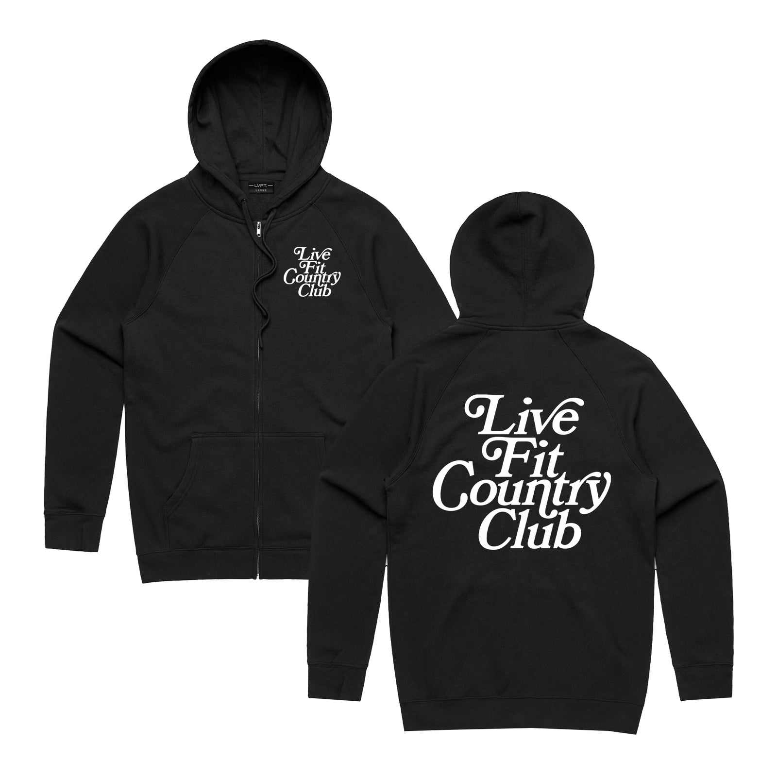 Country Club Zip Up - Black