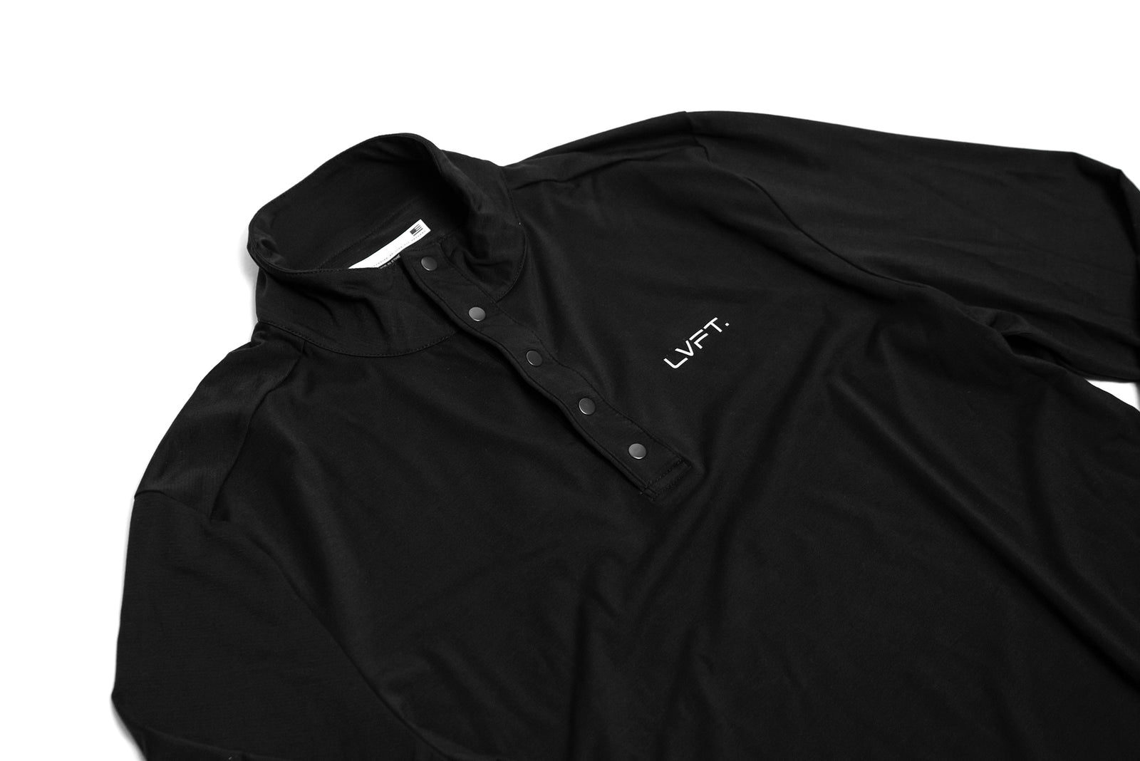 Performance Snap Henley - Black