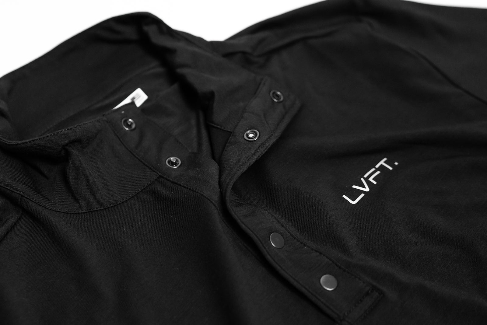 Performance Snap Henley - Black