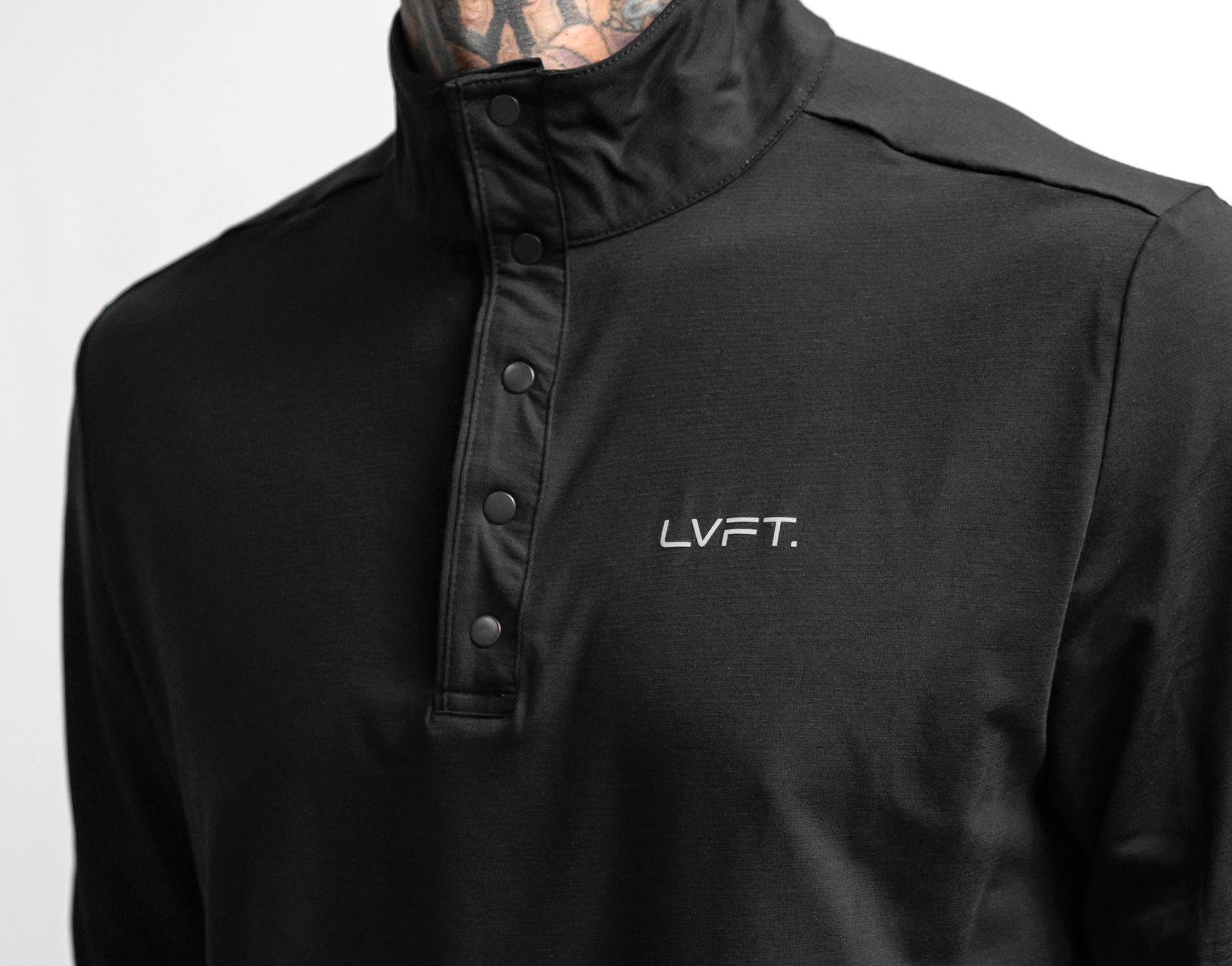 Performance Snap Henley - Black