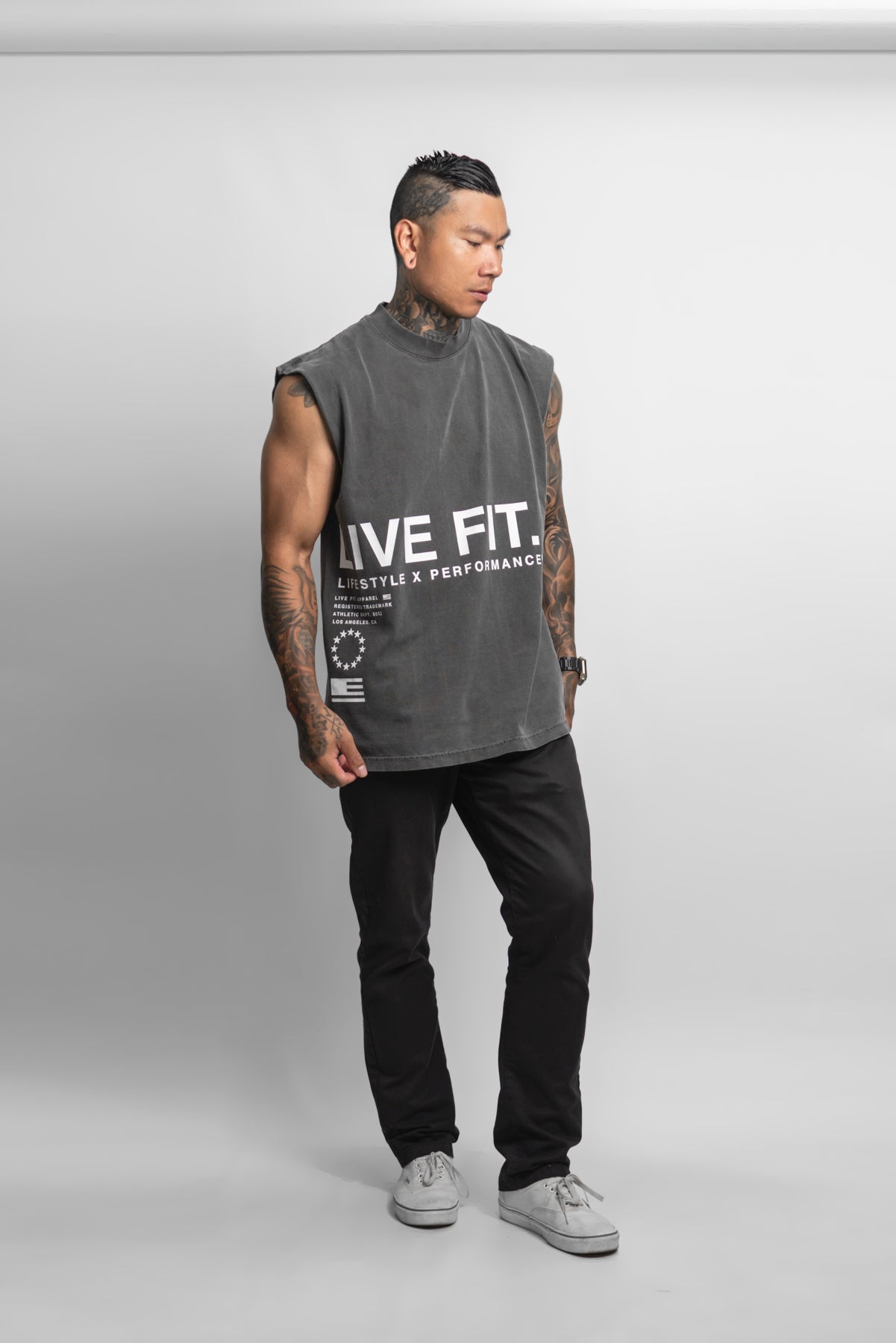 Urban Muscle Tank - Shadow / White