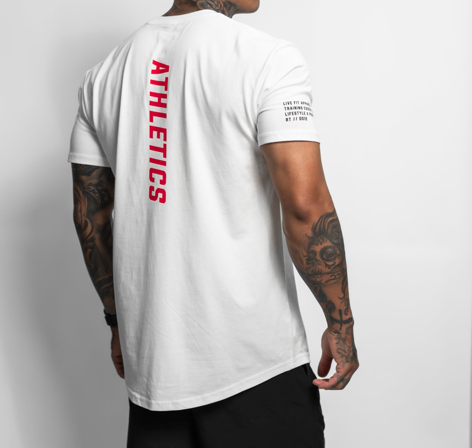 Athletics Scallop Tee - White / Infra Red
