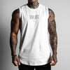 Offset Muscle Tank - White
