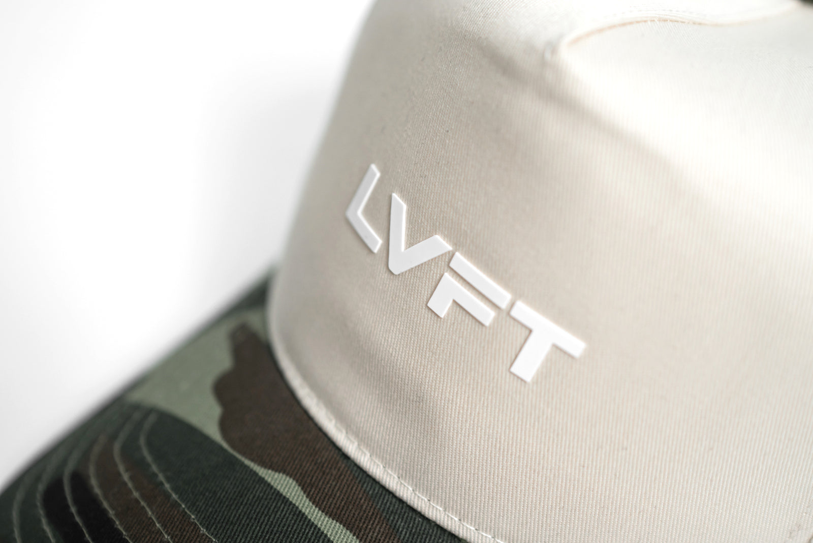 Slate Two Tone 5 Panel - Beige / Woodland Camo