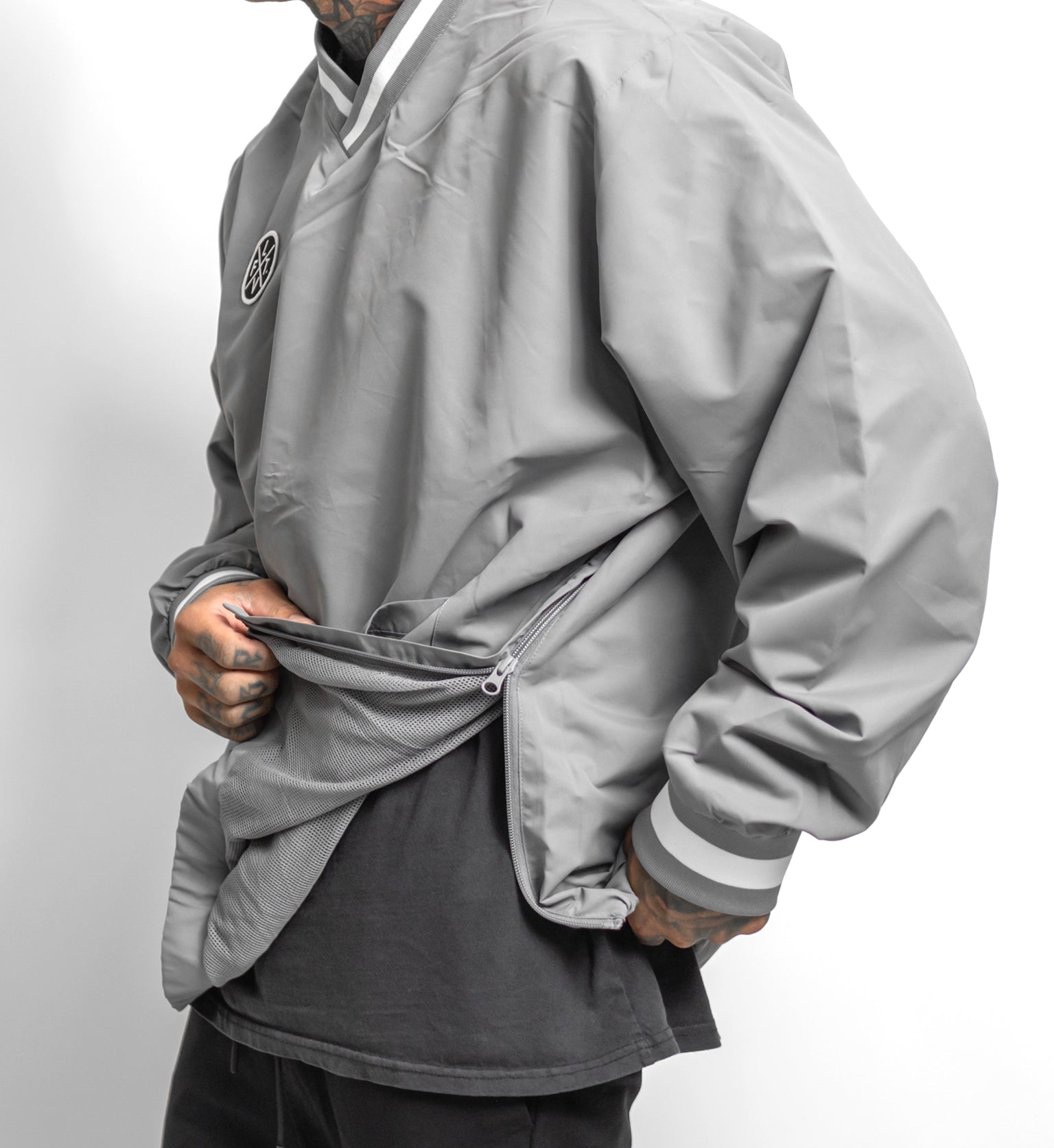 Prestige V-Neck Windbreaker - Grey