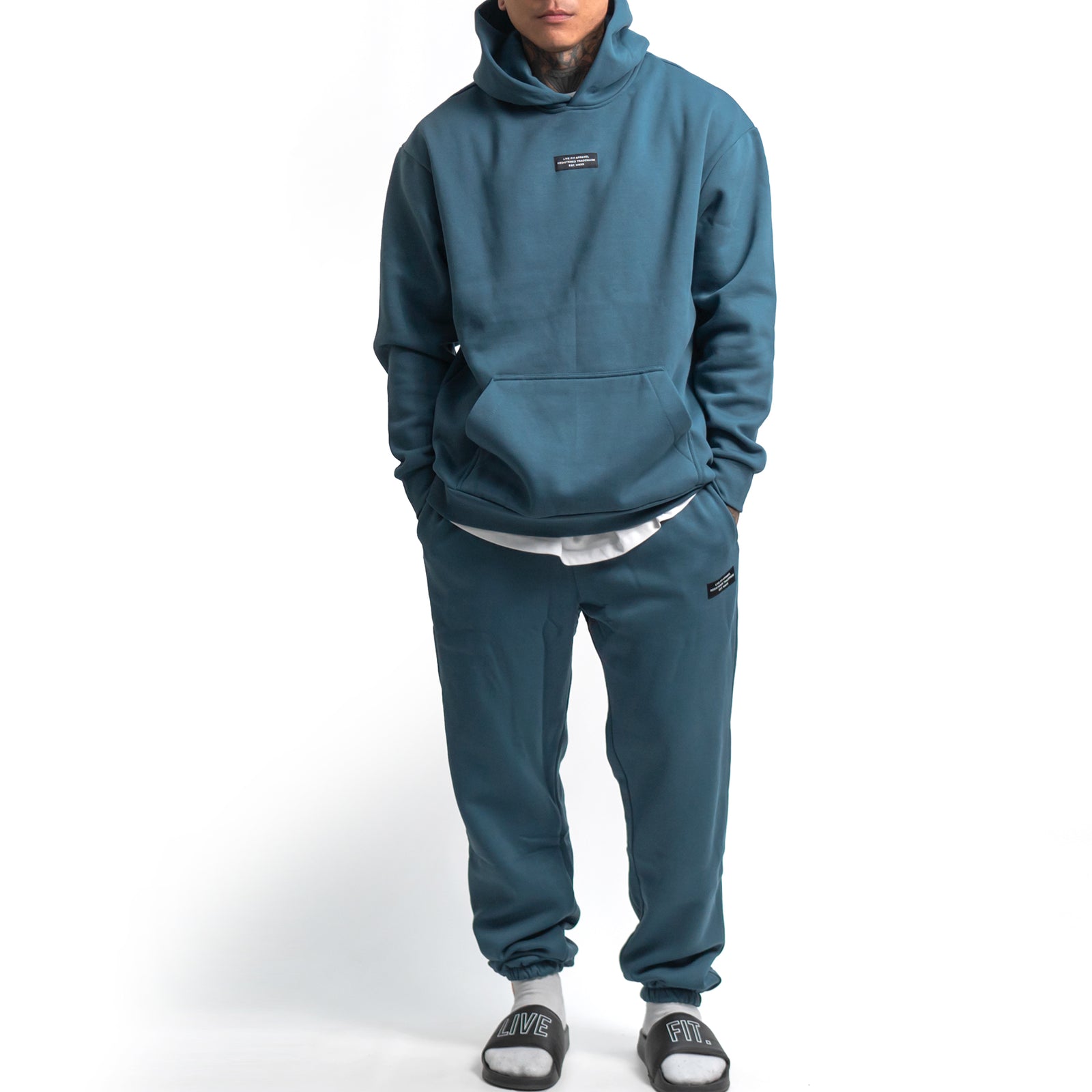 Core Fleece Hoodie - Deep Cyan