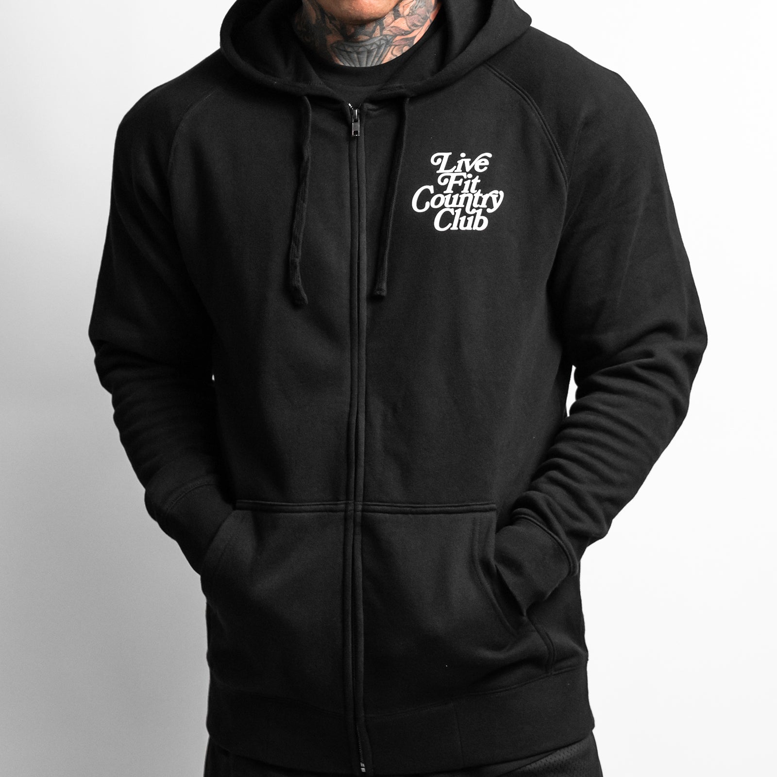 Country Club Zip Up - Black