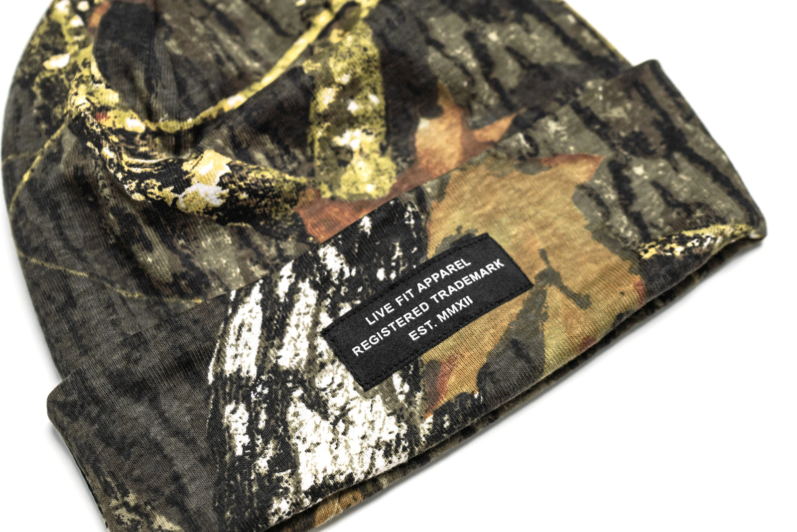 EST. Lined Cuffed Beanie - Tree Camo