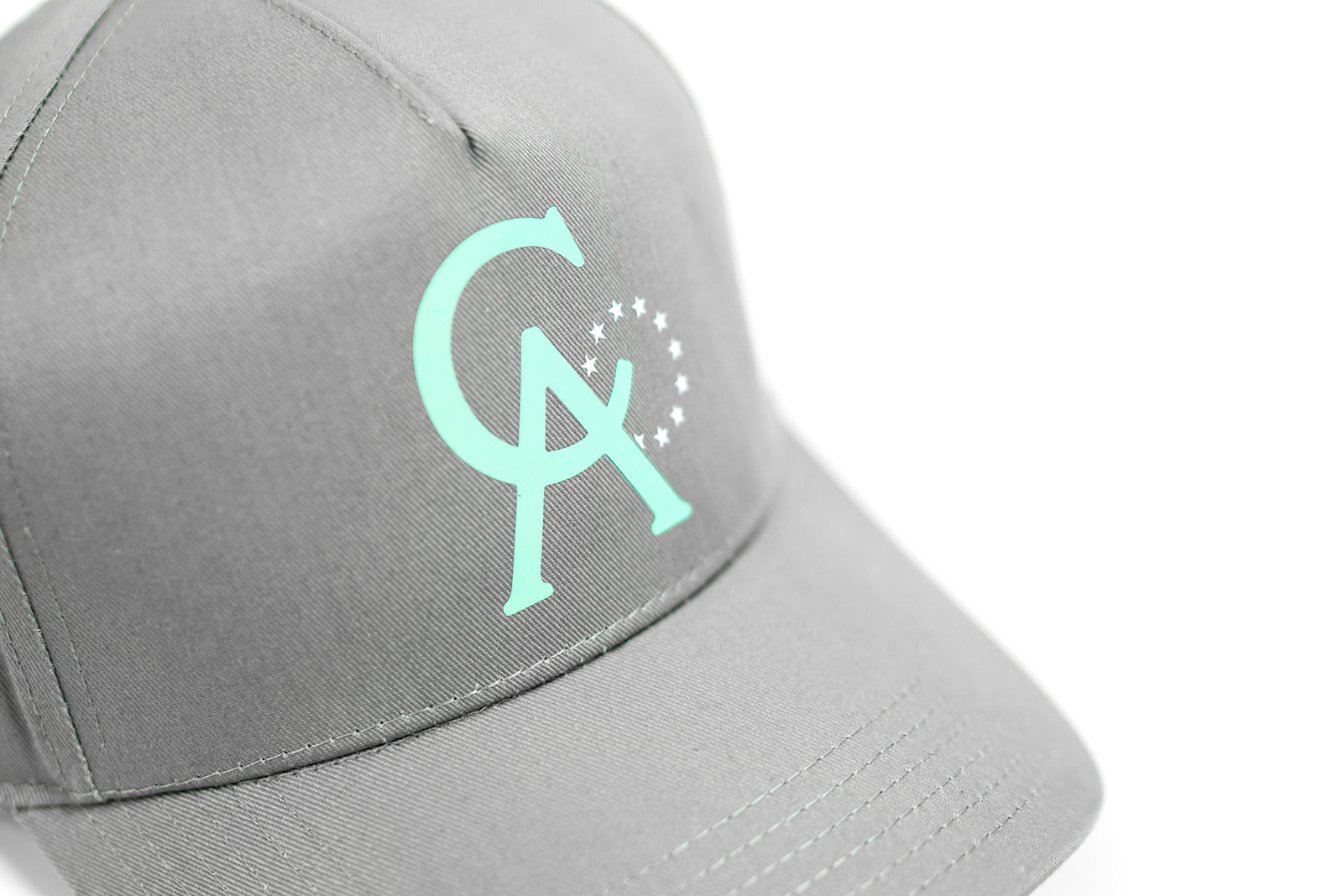 CA 5 Panel Cap - Grey / Mint