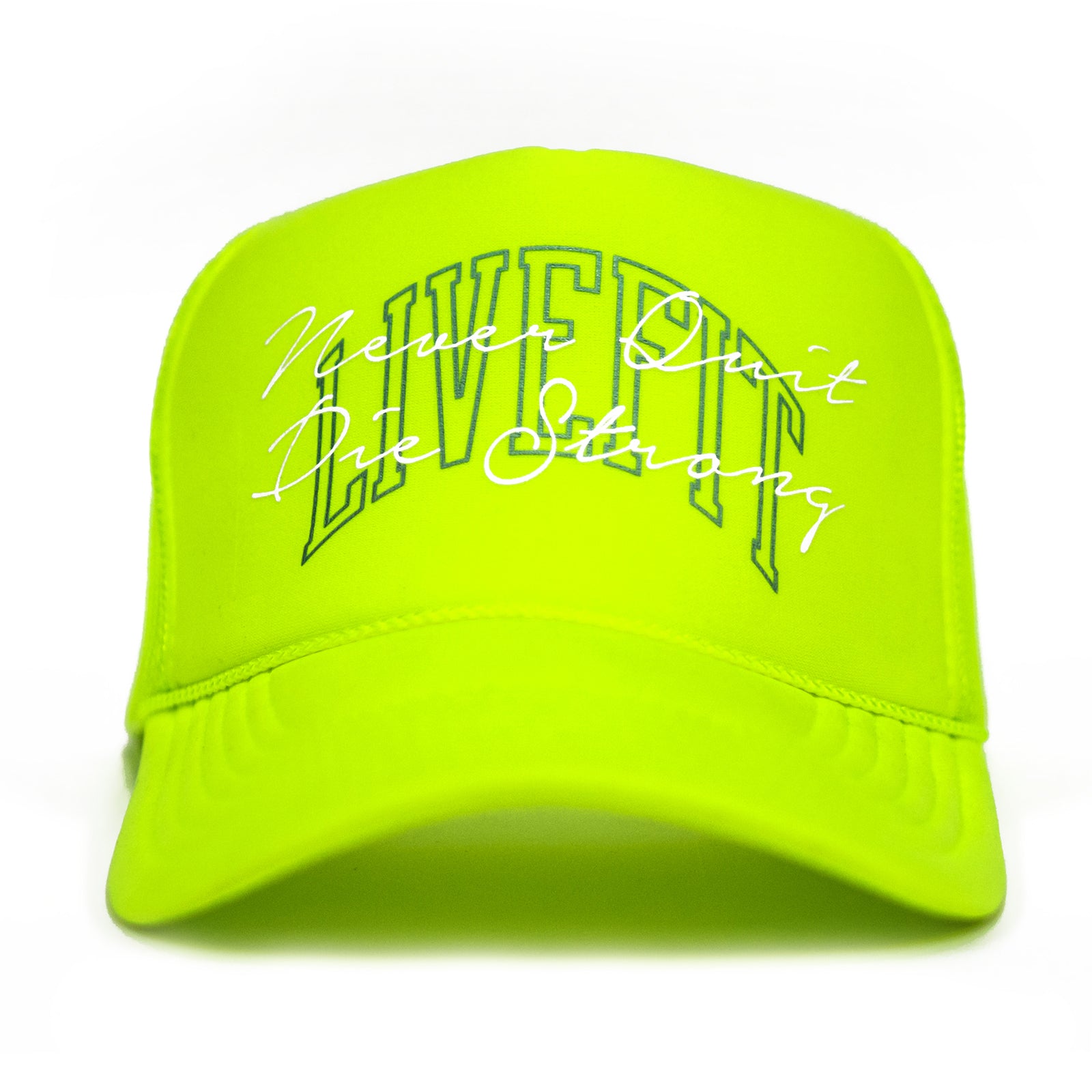 Never Quit x Die Strong Foam Trucker - Neon Yellow