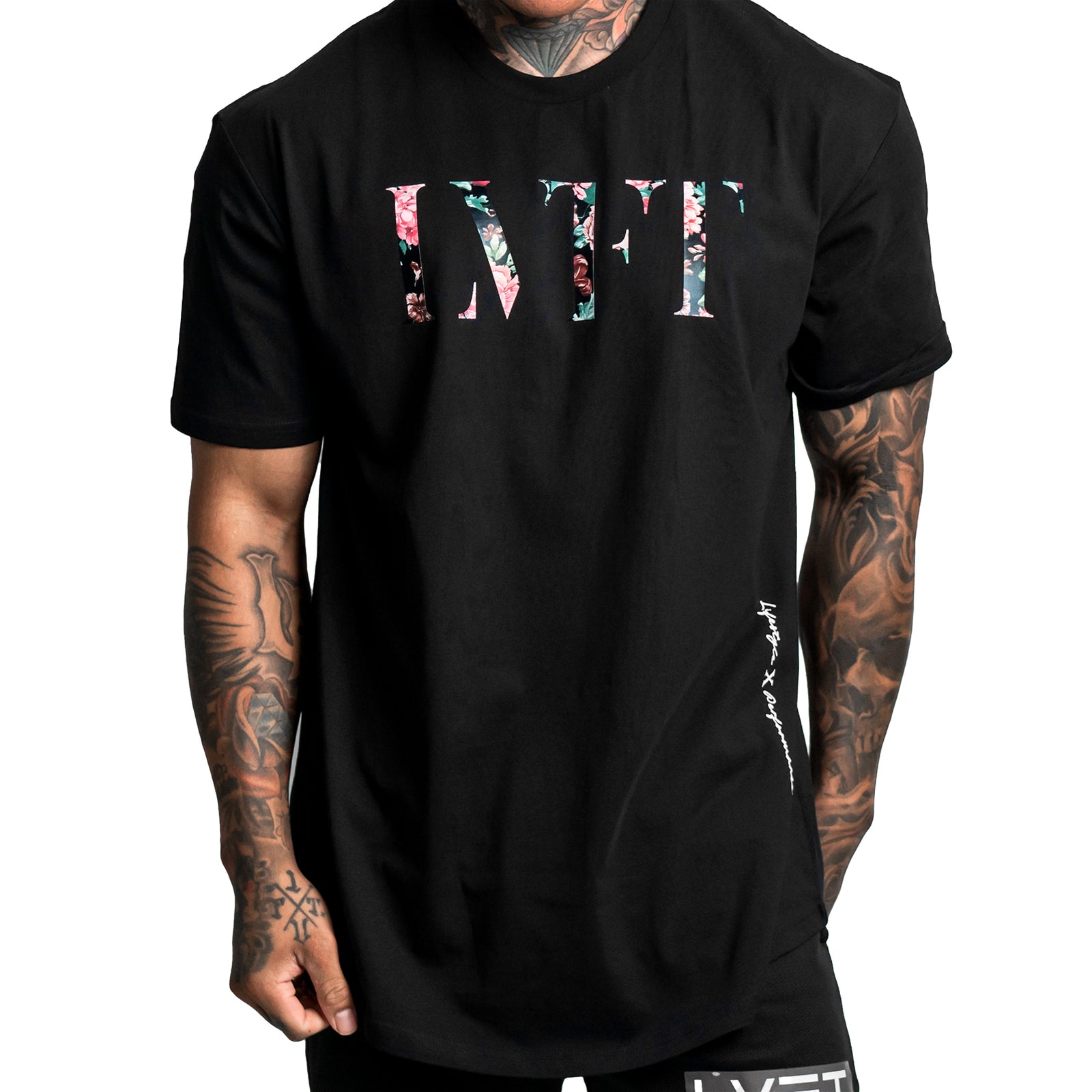 Echo Noir Scallop Tee - Black