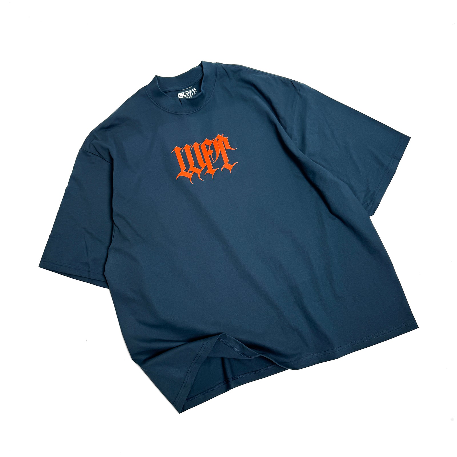 Mystik Pump Tee - Slate Blue / Orange