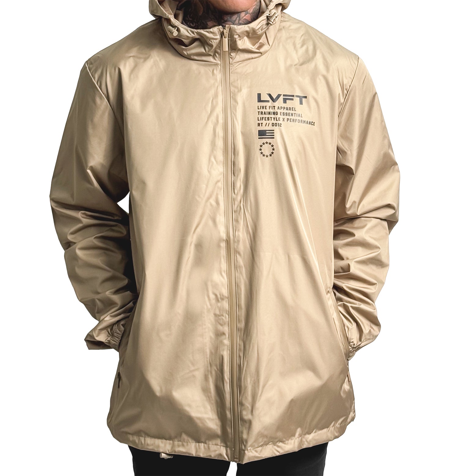 Rip-Stop Full Zip- Khaki