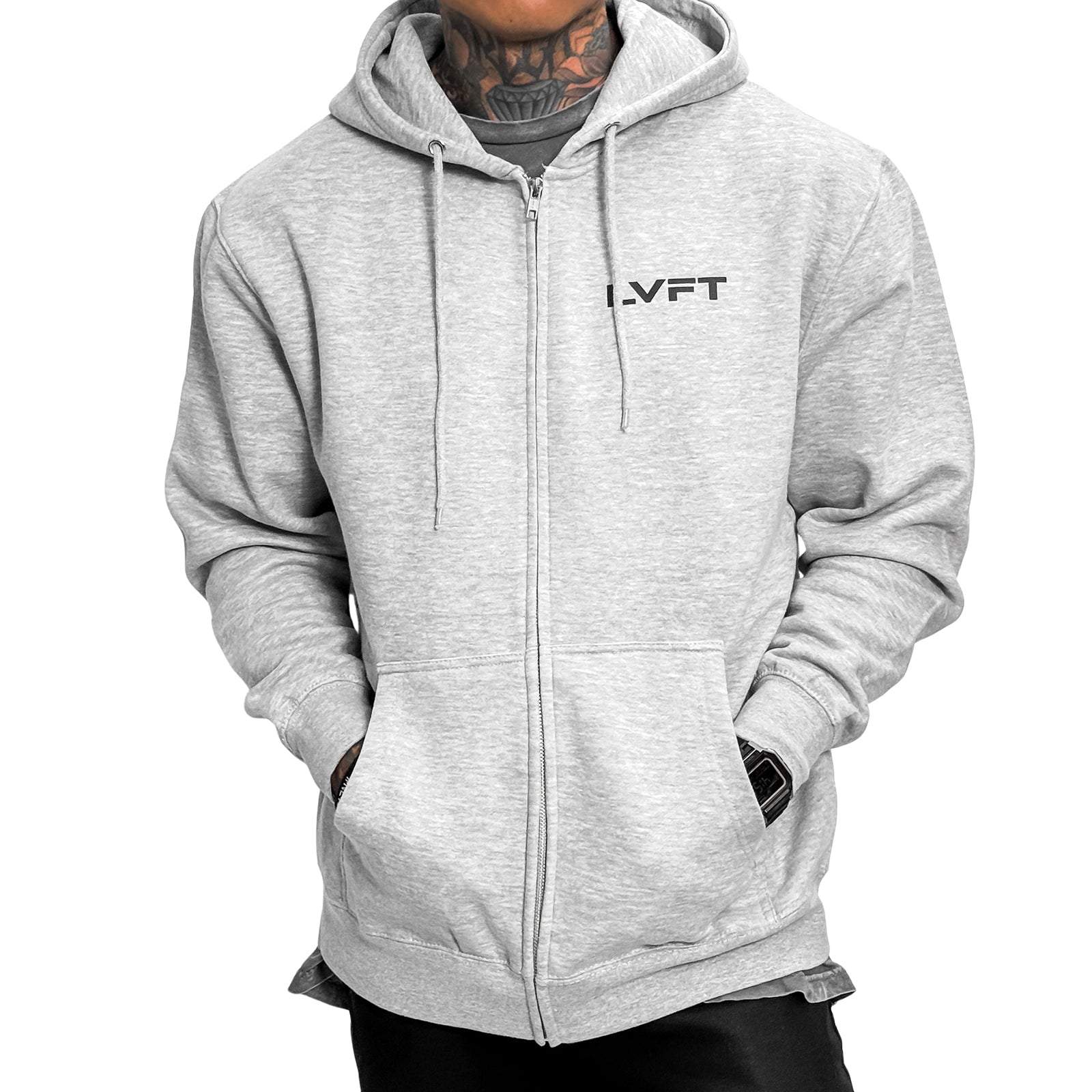 Slate Zip Up Hoodie - Heather Grey