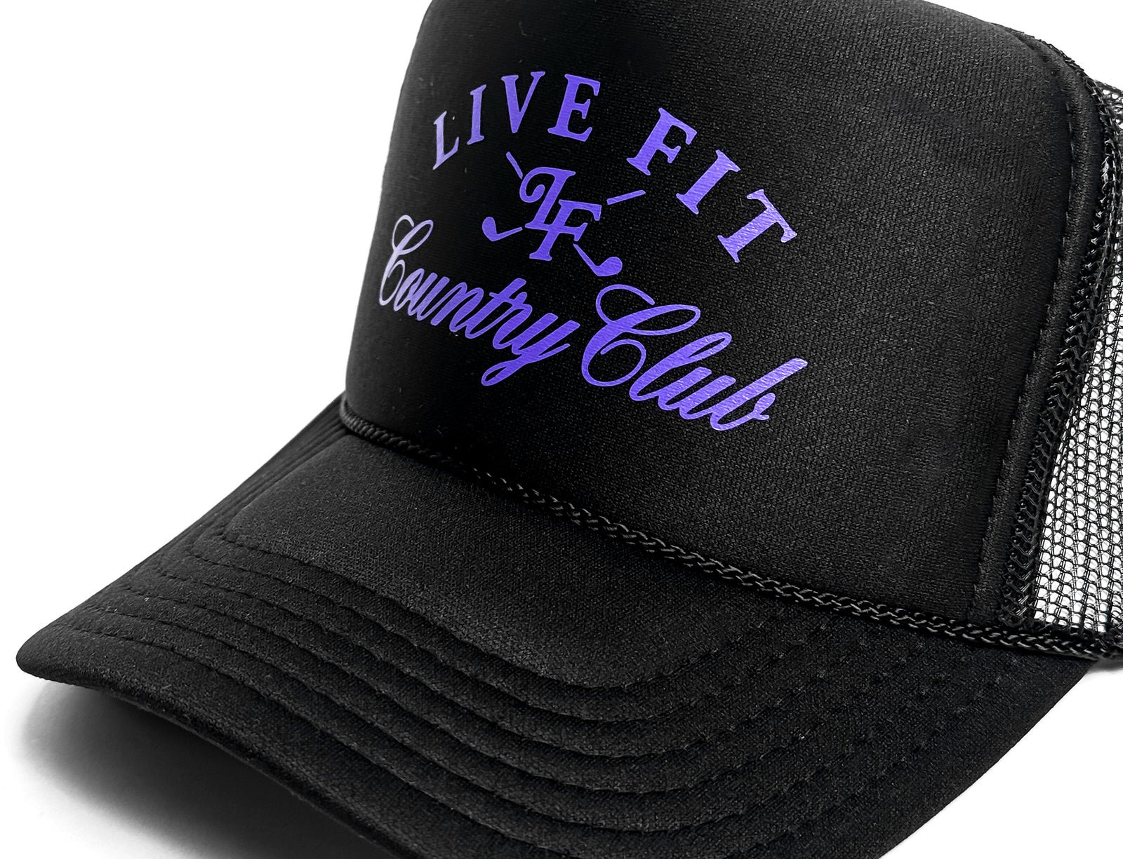 Country Club Foam Trucker - Black / Purple