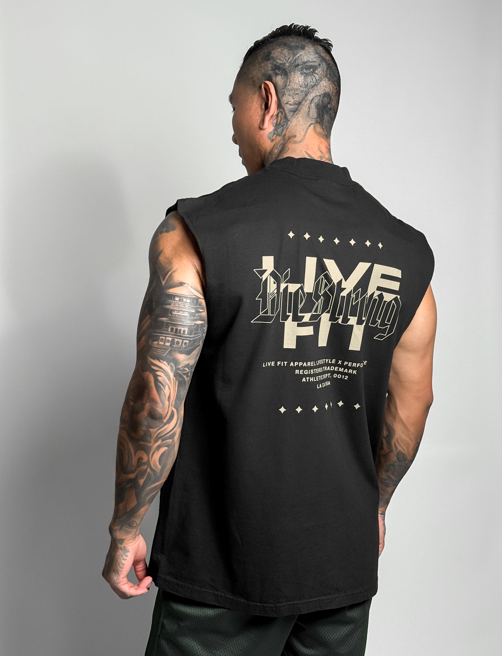 Heavy Metal Muscle Tank - Black / Khaki