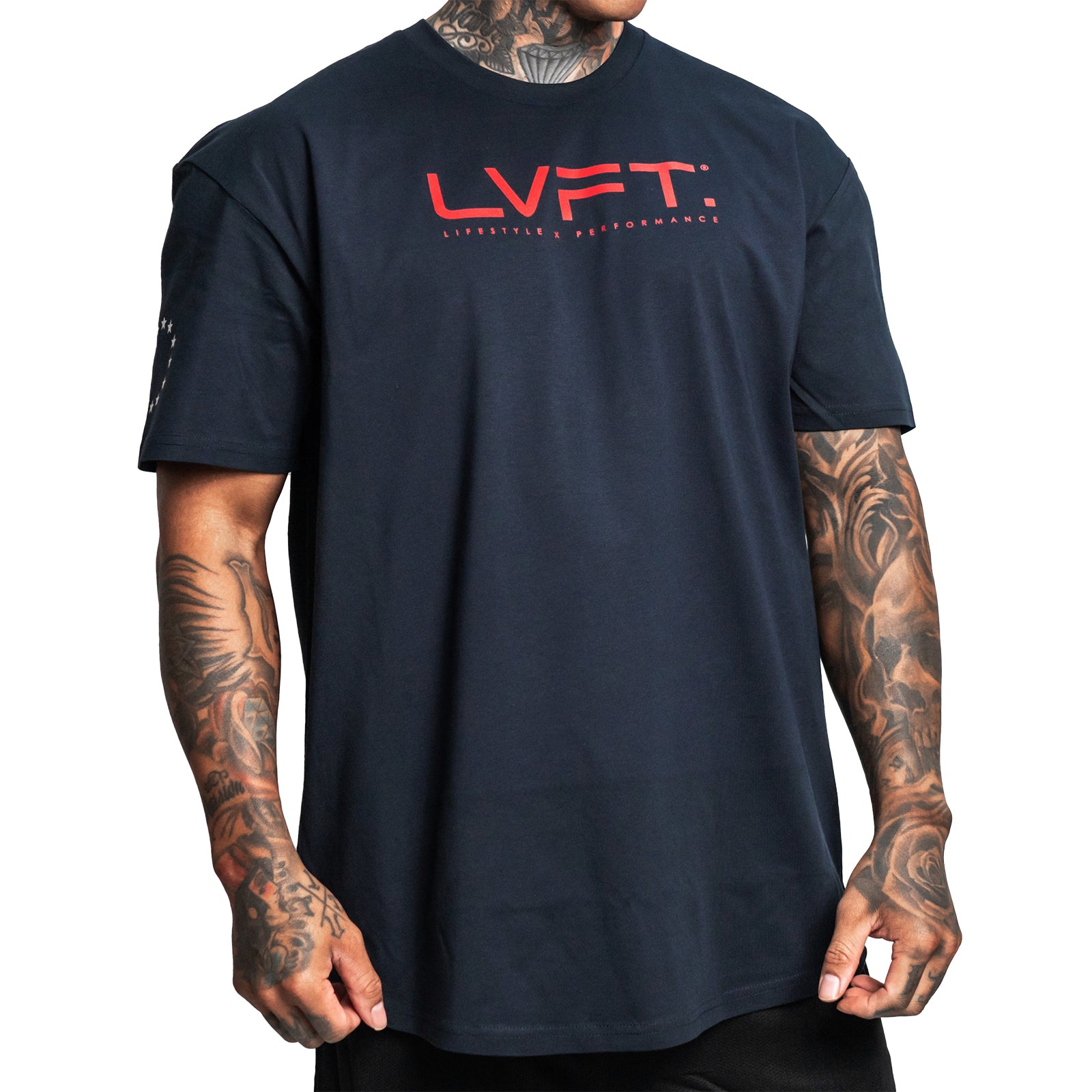 Lifestyle Scallop Tee - Navy / Red