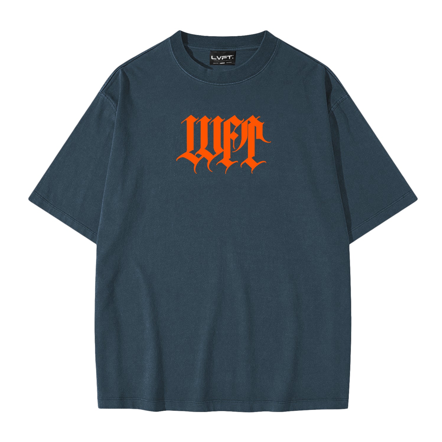 Mystik Pump Tee - Slate Blue / Orange