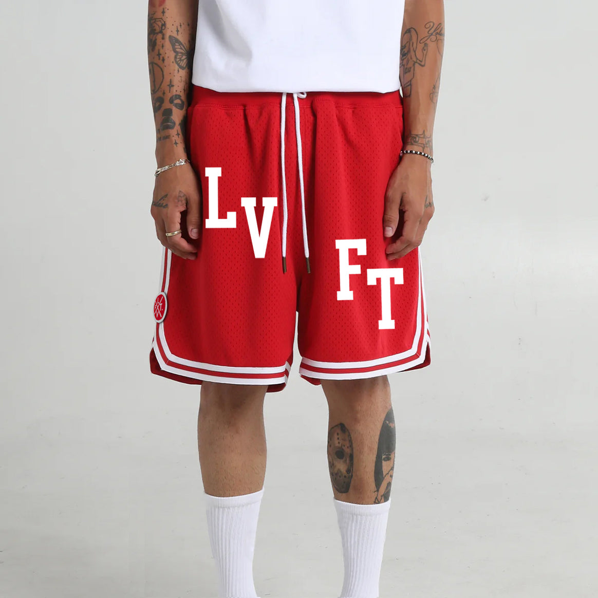 Retro Game Day Shorts - Red