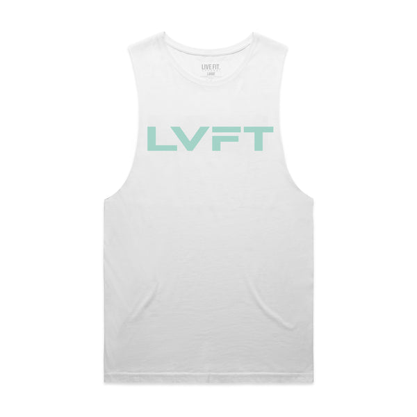 Raw Slate Tank White / Mint Live Fit. Apparel