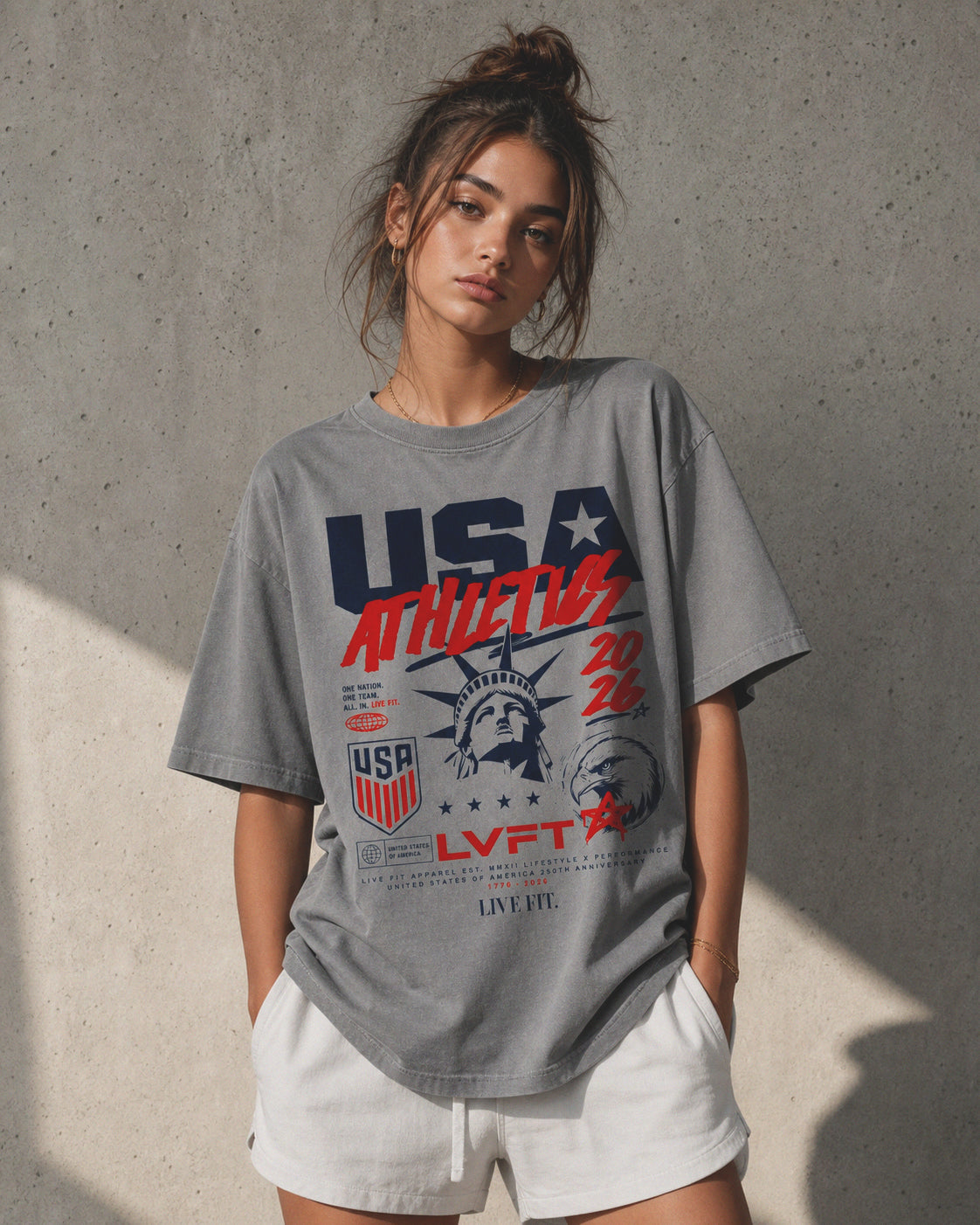 LIMITED USA Anniversary Tee - Cement