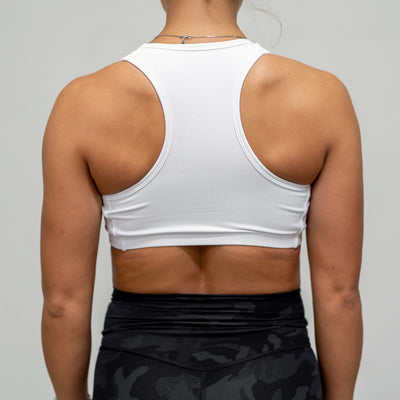Live Fit Apparel Gold Edition Sports Bra - White - LVFT