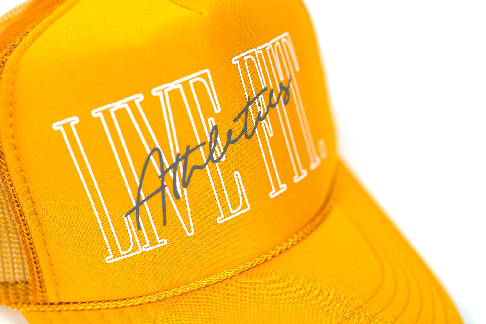 5 Panel Foam Trucker Hat - Yellow/White