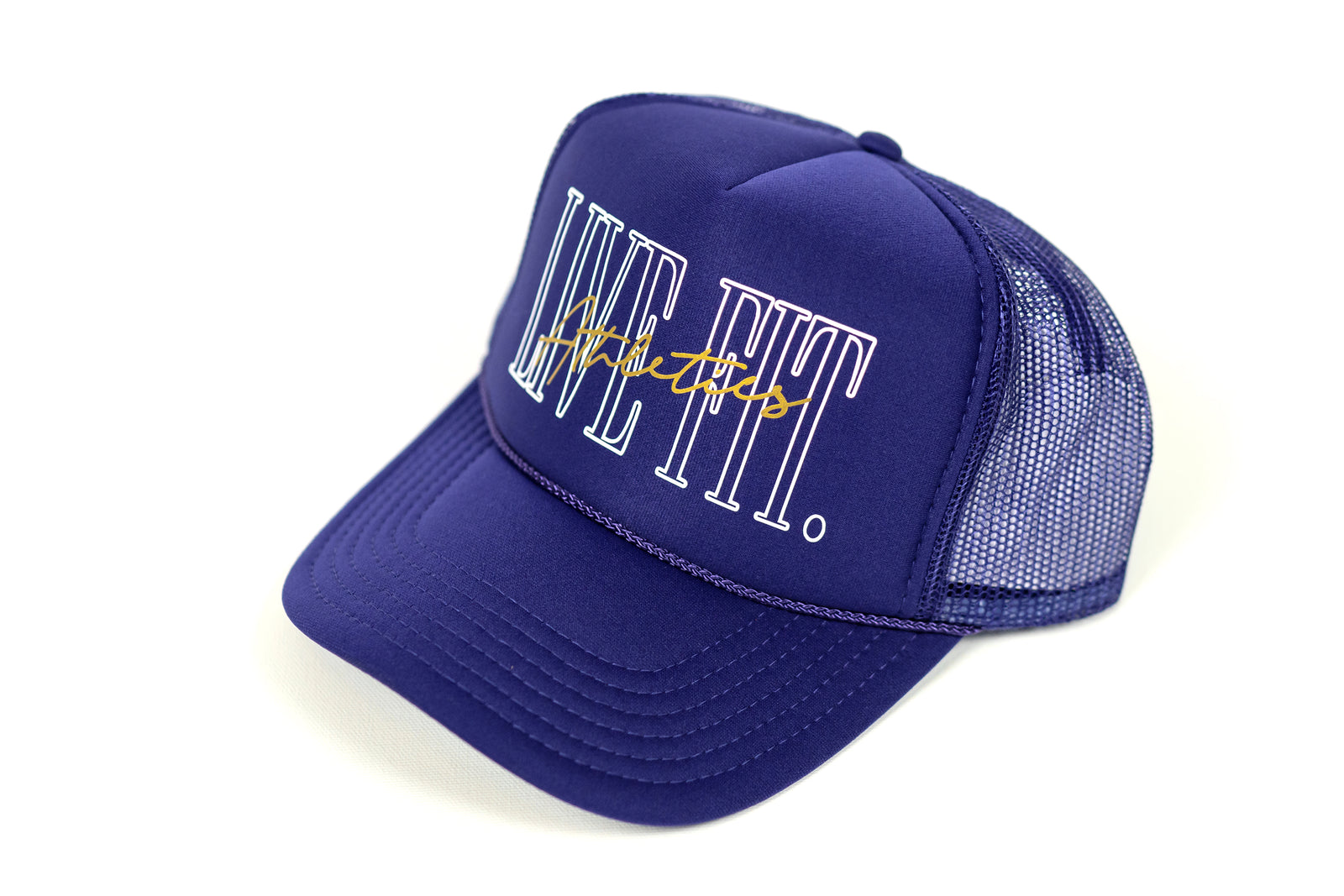 5 Panel Foam Trucker Hat - Purple