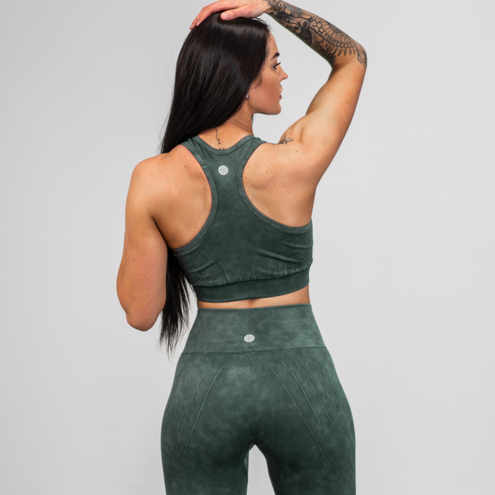 Vintage Wash Sports Bra- Jade
