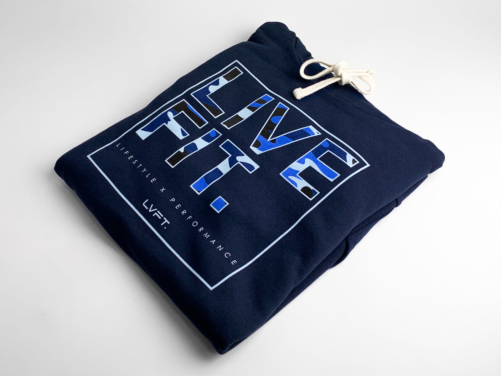 Box Camo Hoodie - Navy