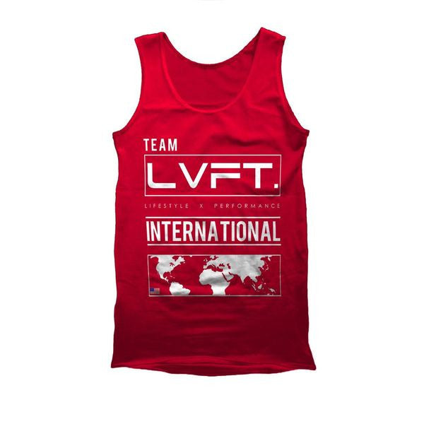 Live Fit Apparel International Tank - Red - LVFT
