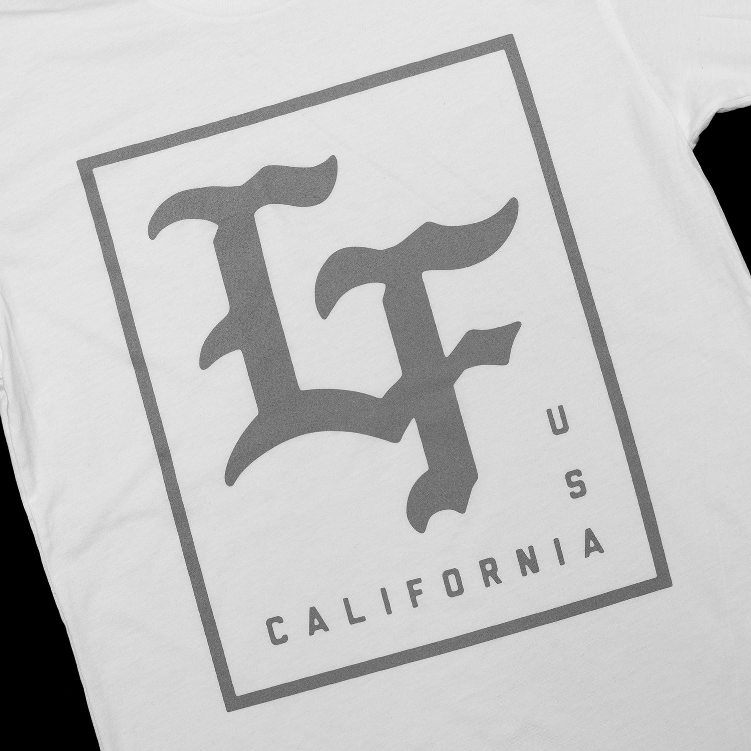 Stamped Tee- White/Grey