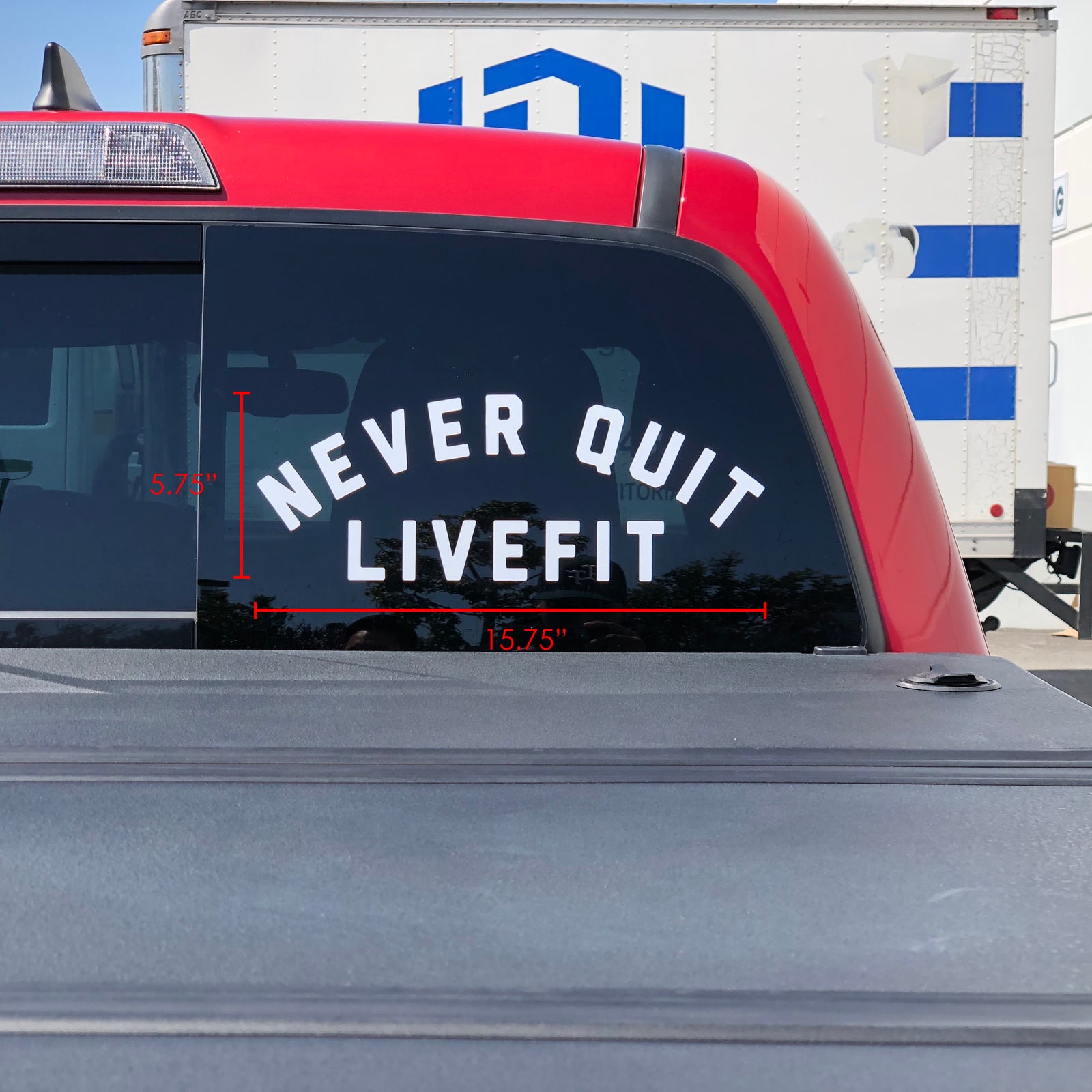 Live Fit Apparel Stickers - Never Give Up