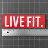 Live Fit Apparel Live Fit. 8"  Sticker - Red - LVFT