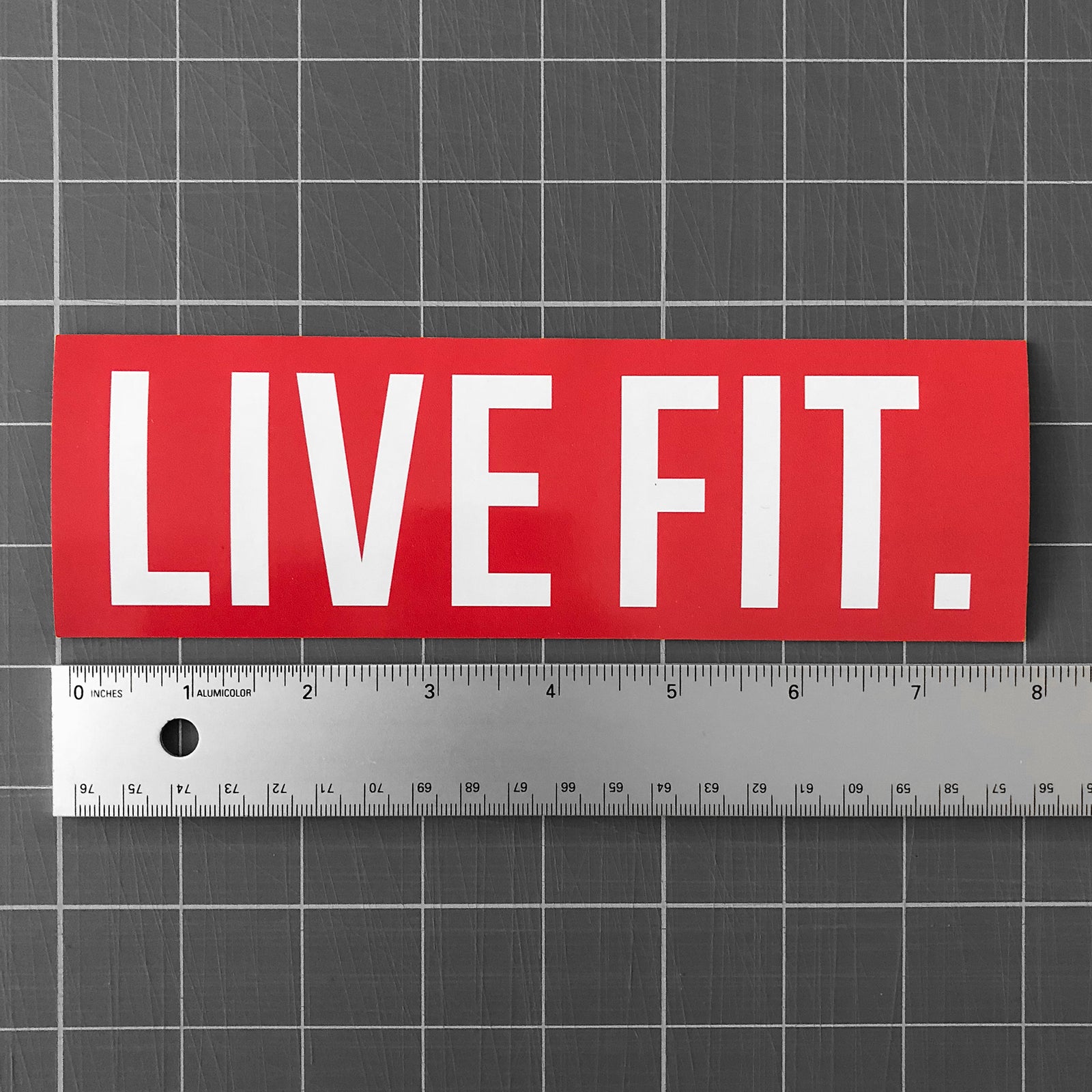 Live Fit Apparel Live Fit. 8" Sticker - Red - LVFT