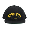 Surf City Snapback- Black/Yellow