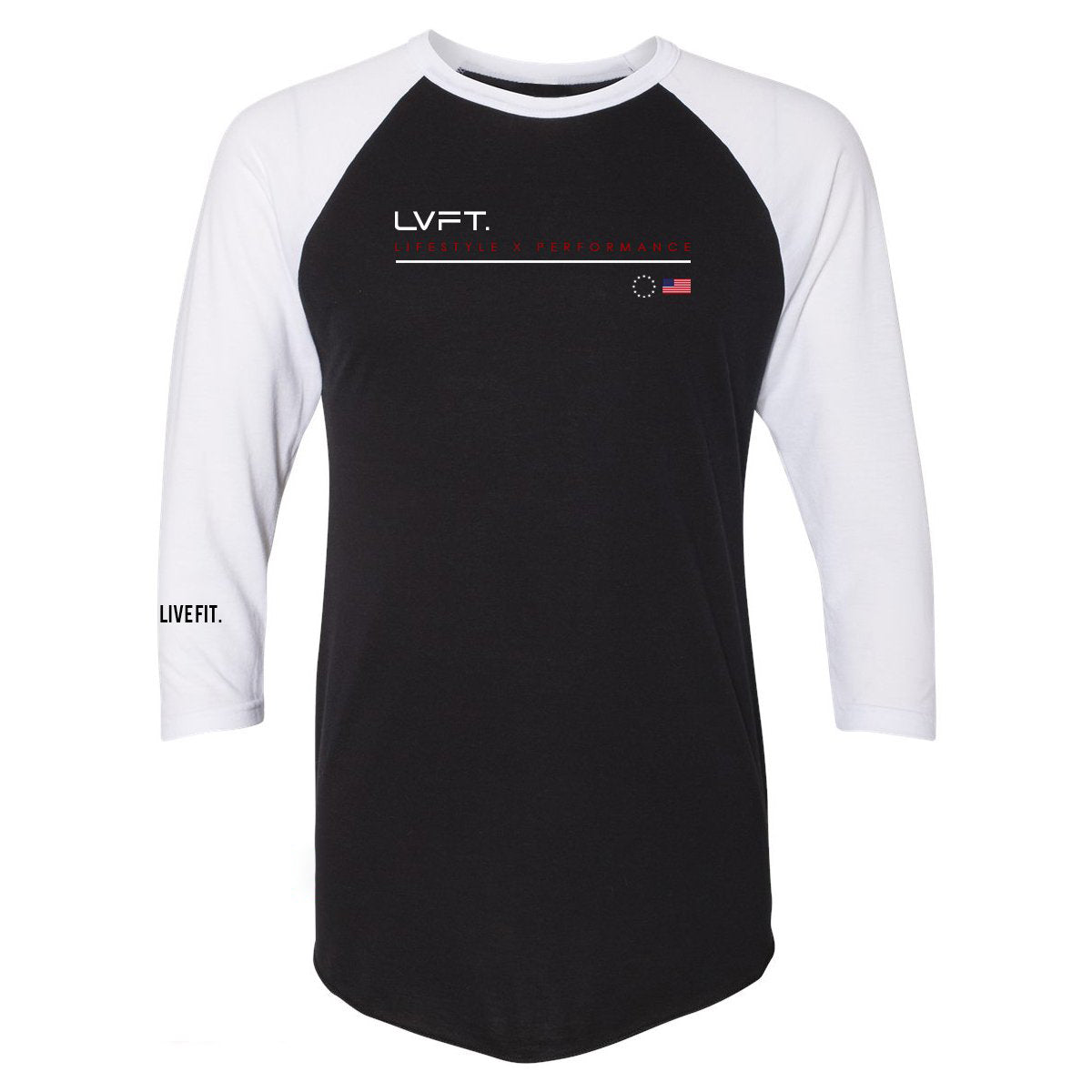 United Raglan - Black/White