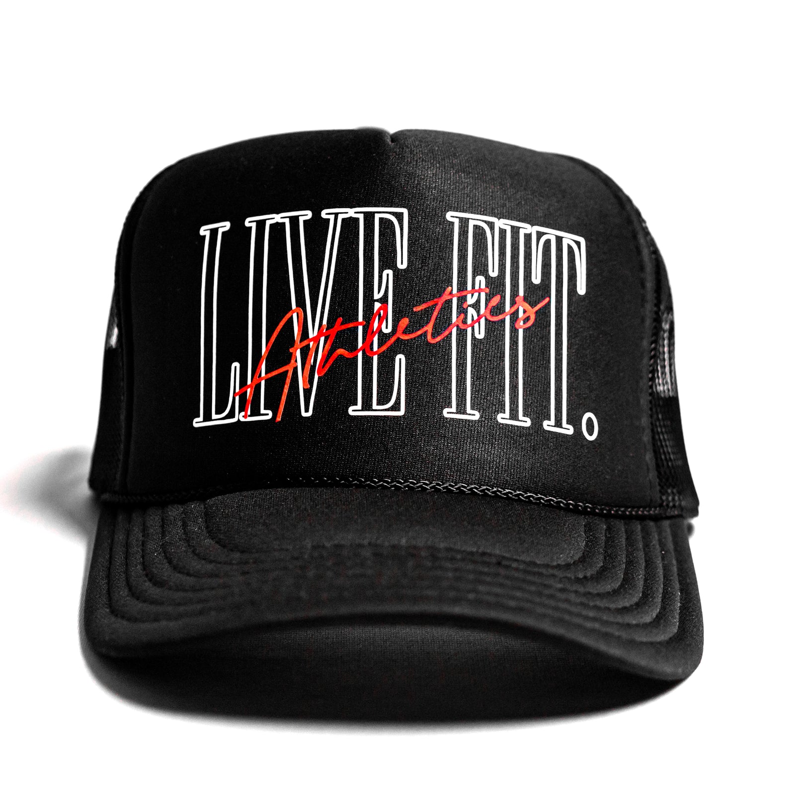 5 Panel Foam Trucker Hat - Black