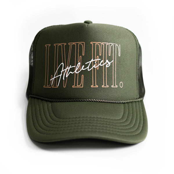 Golden Fly Shop Trucker Hat - Dark Olive/Coffee