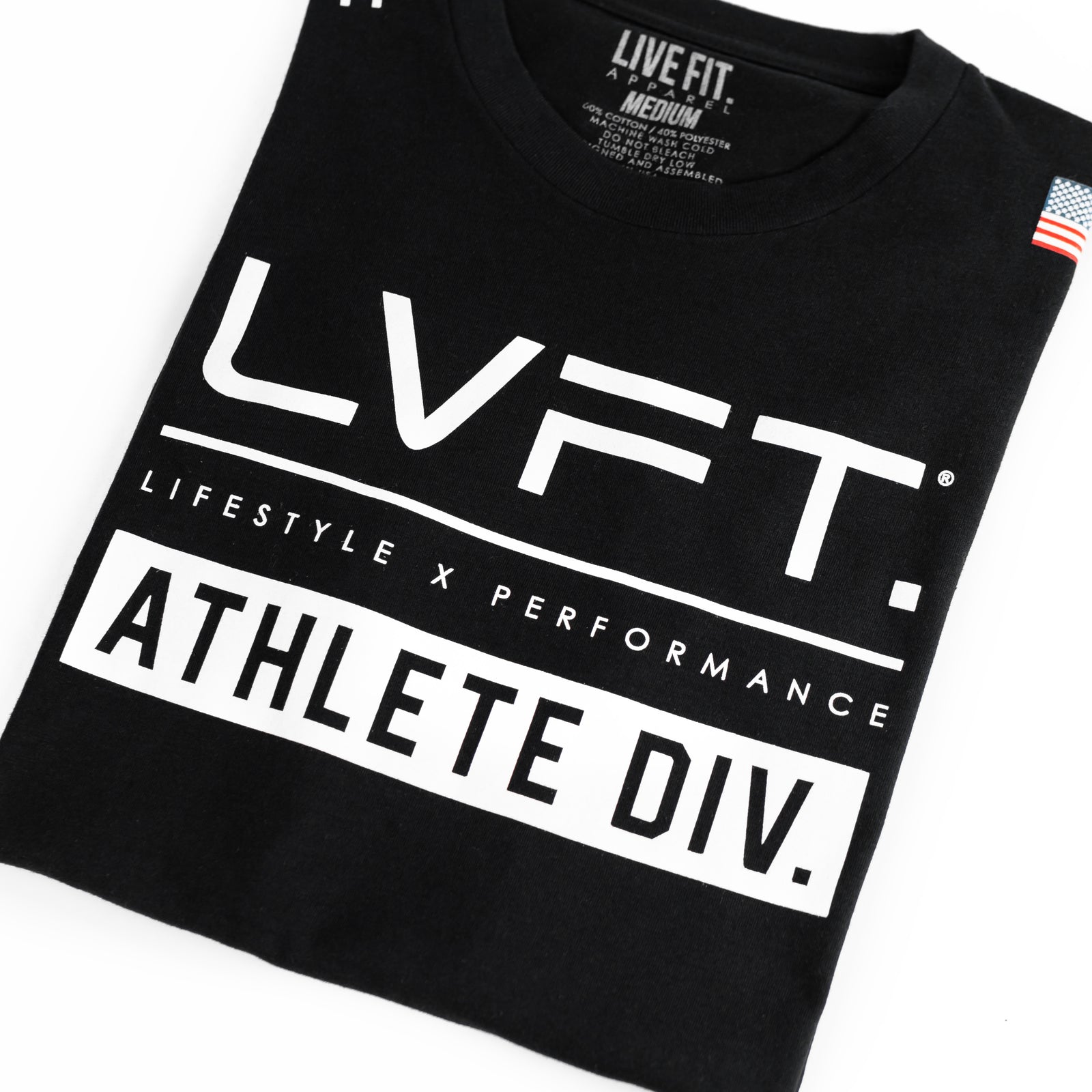 Live Fit Apparel Athlete Division Tee - Black - LVFT
