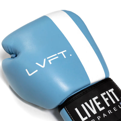 Thai Boxing Gloves- LVFT Stripe - Teal