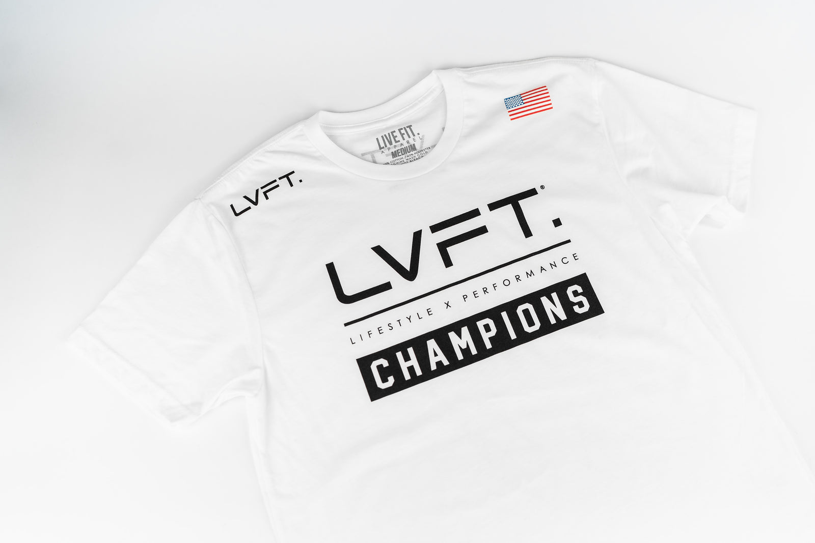 Live Fit Apparel Champions Tee - White - LVFT
