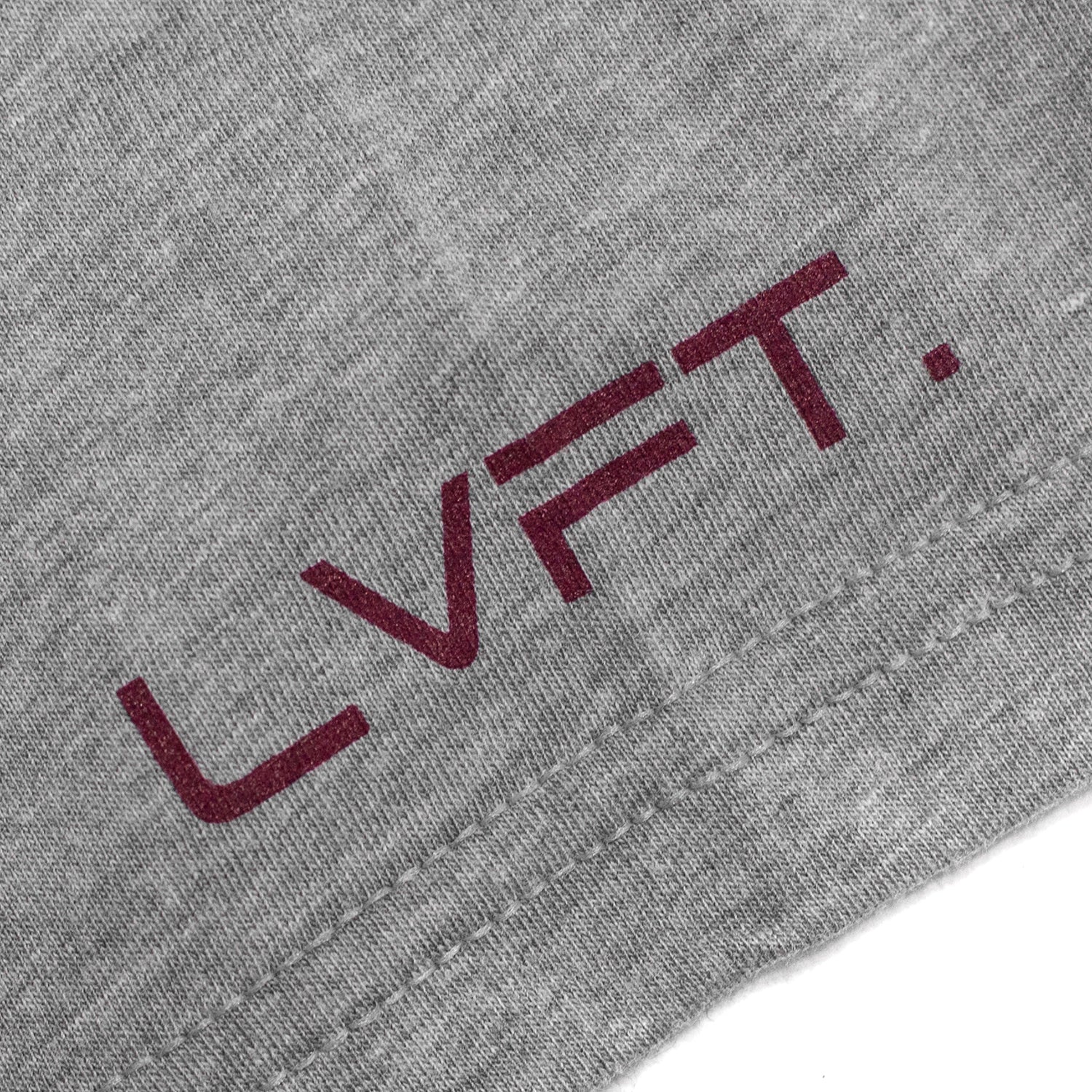 Bold Tee- Heather Grey/ Burgundy