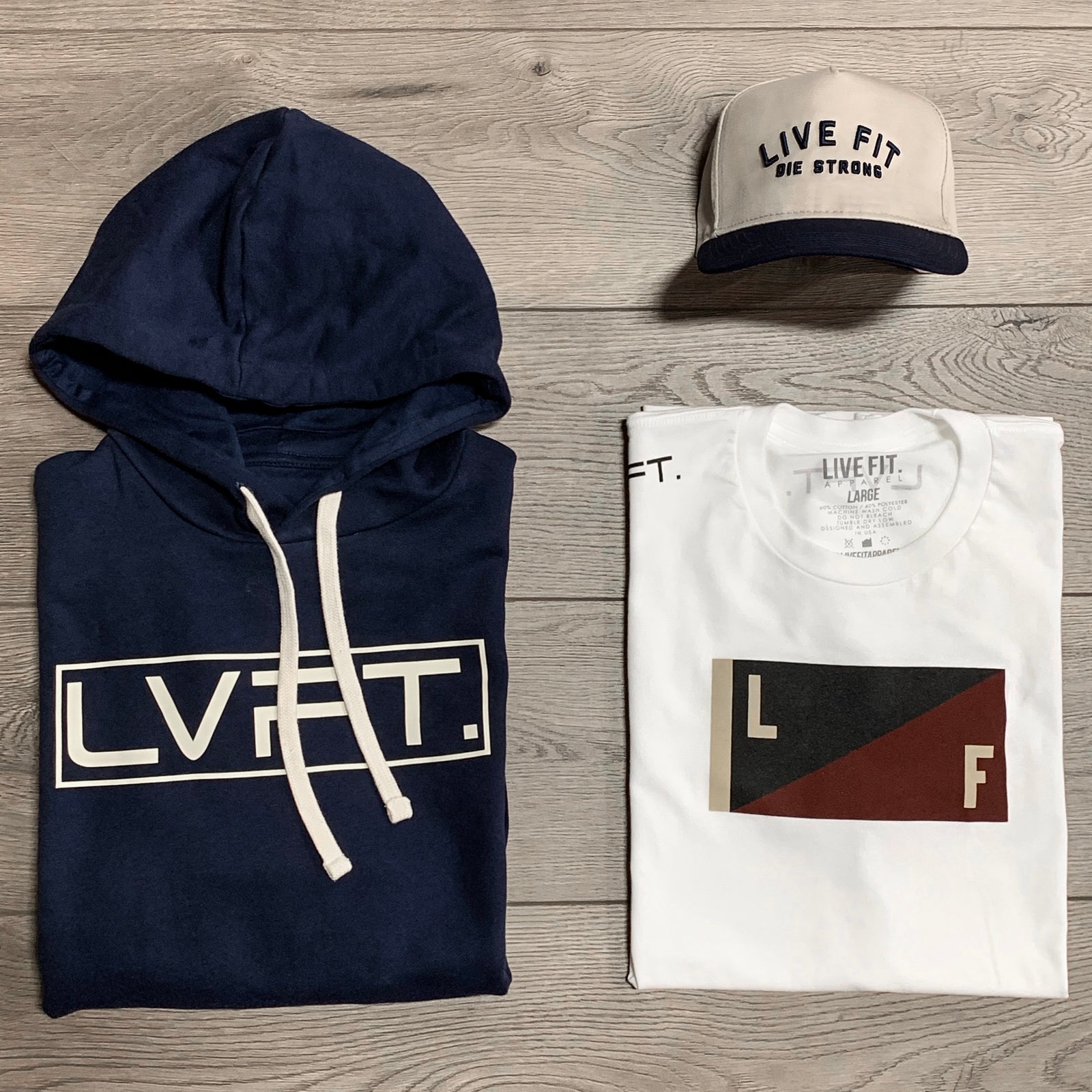 Live Fit Apparel International II Hoodie - Navy - LVFT