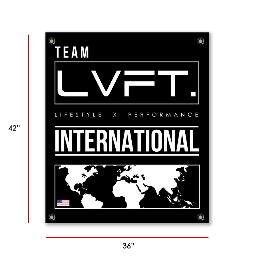 Live Fit Apparel International Banner - Black - LVFT