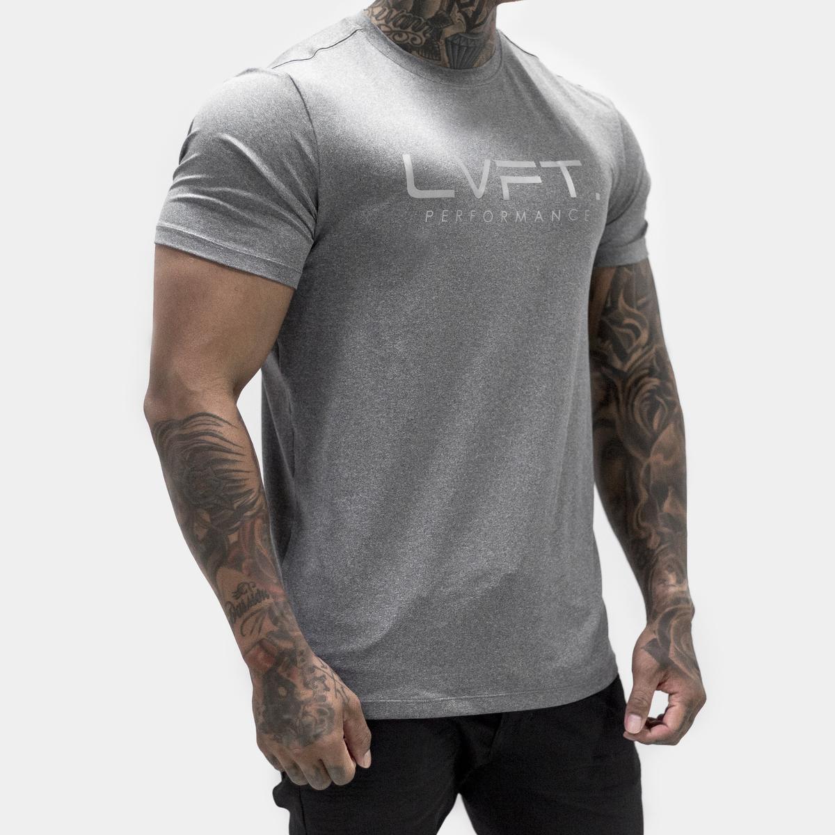 Feather Tech Tee- Heather Grey