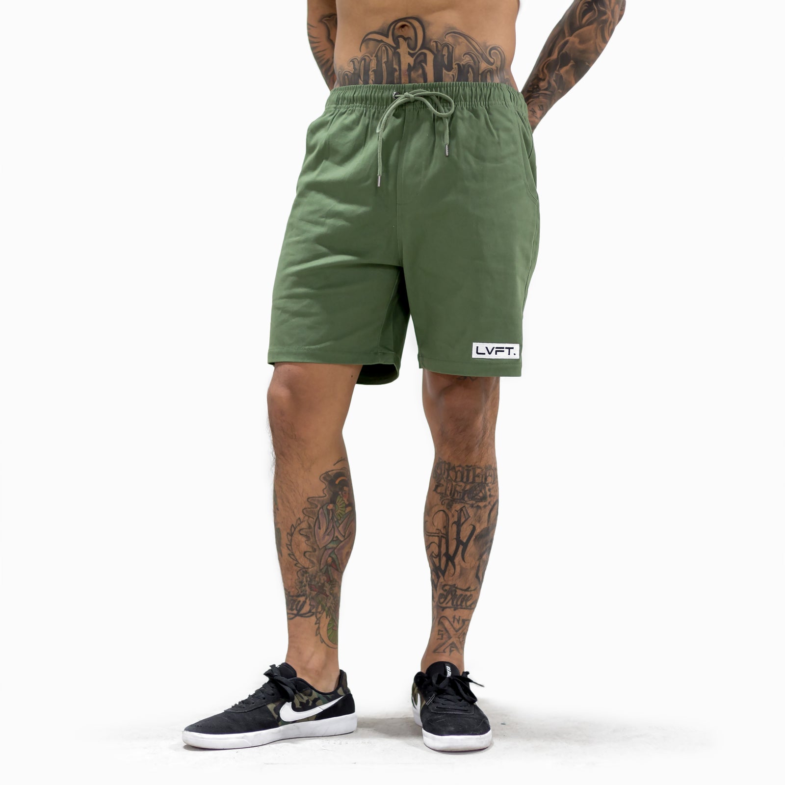 Live Fit Apparel Lifestyle Shorts - Olive - LVFT