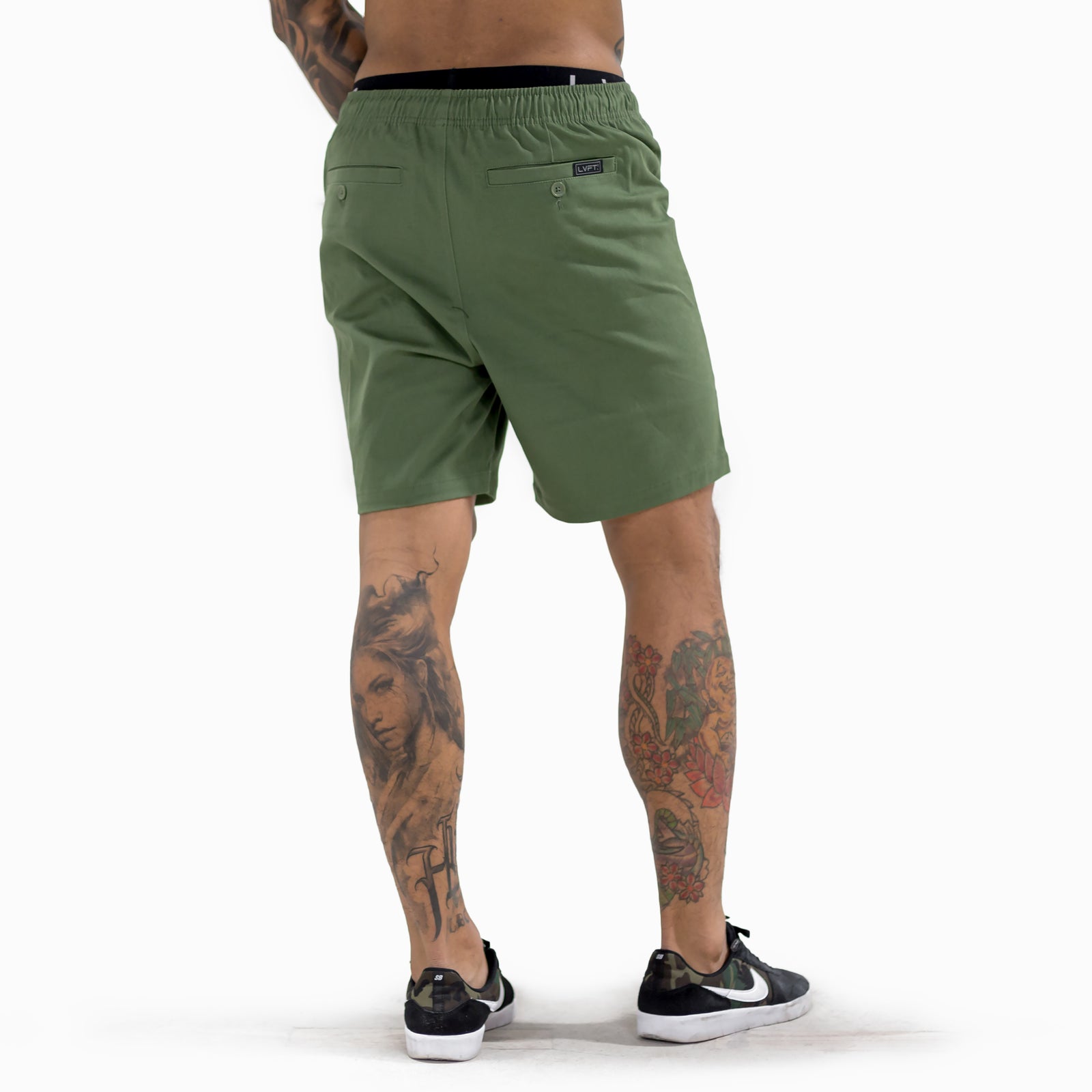 Live Fit Apparel Lifestyle Shorts - Olive - LVFT