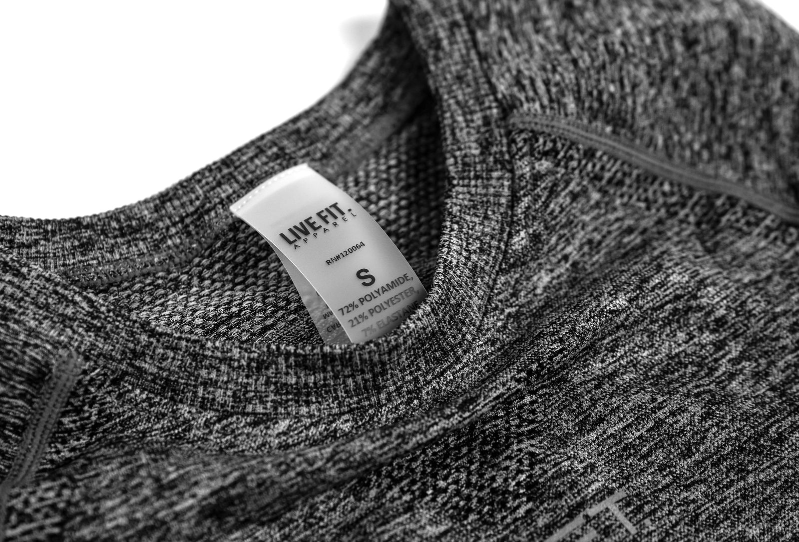 Seamless Long Sleeve Crop - Heather grey